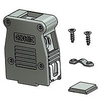 Amphenol CONEC 16-001750E Strain Relief Backshell 9 POS METALIZED HOOD