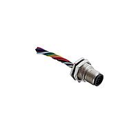 Amphenol LTW MSAS-08PMMS-SF8BA0 Sensor Cables / Actuator Cables M12 Circular Metric Connector, A Code, Metal, 2A, 08 pins, Male Connector, Male Contact, Hexagonal, Screw Thread, Solder, Receptacle With Cable/Wire, Length 1000mm, IP68 / IP69K