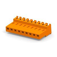 AMP Connectors - TE Connectivity 3-640604-9 Receptacle Assembly FEED THRU WO TAB 9P Orange 18 AWG