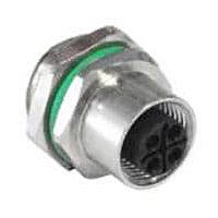 Bulgin PXMBNI12RPF04TFLM16001 Straight M12 T-Code 4P/F Rear Fastened Conne