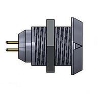 NorComp 8P1P002210GRF01 Connectors 1P 2P female VRTCL panel frnt mnt -grey