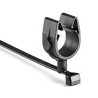 HellermannTyton 156-02257 Standard Cable Ties MOC Clip, 16 mm Transverse, Assembled to T50SVC Swivel Tie, PA66HIRHSUV, Black, 1000/ctn