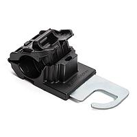 HellermannTyton 151-02875 P-Clamp Series 6 Ratchet Clamp, 0.5 - 0.77" Bundle Dia, 0.81" x 1.81" Hook, PA66HIRHSUV/ZN, Black, 280/ctn