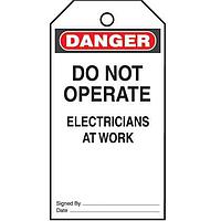 Panduit PVT-23 Safety Sign PLAST TAG RB/WH 5PK DANGER DO NOT OP