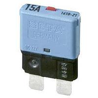 E-T-A Circuit Breakers 1610-21-6A Miniature Miniaturised single pole press-to-reset cycling trip free thermal circuit breaker designed for automotive fuse block installation.   Extends the benefits of circuit breaker performance and convenience to applications which are cost cr