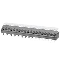Same Sky (formerly CUI Devices) TBL005A-500-19GY-2WT Fixed Terminal Blocks Terminal block, screwless, 5.00, 45, 19, Gray w White Button