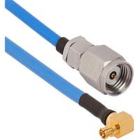 Amphenol SV Microwave FRSMPM-085-MS185-060 RF Cable Assemblies SMPM R/A F  1.85mm STR M 6"Cable