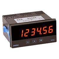 OMEGA DPF20-LV-R1-R1-AO Panel Meter, Freq, Rate, Total/Period Counter 6-Digit, DIN Mount