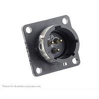 Eaton Souriau-Sunbank UTGX012D3PY Receptacles Square flange receptacle, without backshell, with 3 male PCB contacts, IP68/69K in unmated conditions, keying Y