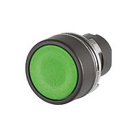 EAO 46-2131.1150.000 Round Actuator, oe 22.3 mm, oe 29 mm, flush, non illuminative, Green, Plastic, opaque, round, Black, Plastic, Momentary, IP65, IK03