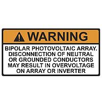 HellermannTyton 596-00590 Solar Label BIPOLAR PV ARRAY 50/RL