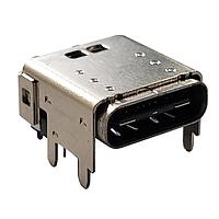 Adam Tech USB-C40-S-RA-BK-30-TR USB Type C Connectors CONN RCPT USB4.0 R/A THRU-HOLE