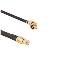 Amphenol RF 095-900-560-150 RF Cable Assemblies AMC Right Angle Plug to MCX Straight Plug 1.13 mm 50 Ohm 150 mm ( 5.9 Inches)