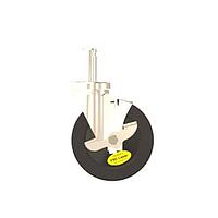 Desco WCB5X125SB ESD Wheel - Swivel Caster 5''x1-1/4'' BLACK ESD WHEEL, SWIVEL CASTER ASSEMBLY W/BRAKE