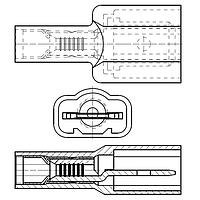 Molex 19001-0002 Tab QUICK DISCONNECT male 22-18 AWG