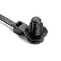 HellermannTyton 157-00350 Standard Cable Ties Offset Fir Tree Cable Tie, B Series, 12.5mm Offset, 50mm Max Bundle, PA66HIRHSUV, Black,