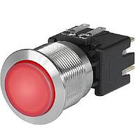 Schurter 1241.8556 Pushbutton Switches 12A, 250VAC, 22mm BRIGHT RED 1 POLE