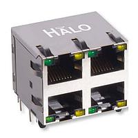 HALO Electronics HCJ22-805SK-L12 Stacked Shielded 2X2 Stacked RJ45 G/Y LED