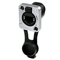 REAN RRE8F-Z-000-0 XLR FEM RJ45 RCPT D-FLNG IP65 GOLD/NICKEL