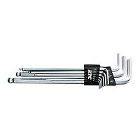 KTC HL259BSP L Shape Long Ball Point Hex-Key Wrench Set ( 9 tools 1/16 to 3/8 inch, ball point)