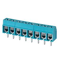 Same Sky (formerly CUI Devices) TB002-500-08BE Fixed Terminal Blocks Terminal block, screw type, 5.00 , horizontal, 8 poles, CUI Blue, slotted screw, PCB mount