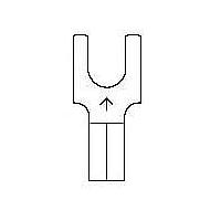 3M Electronic Specialty BS-33-8 Spade BLK FORK 12-10 AWG 8