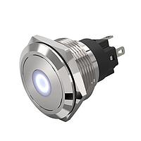 EAO 82-6151.0254 Panel Mount Indicators / Switch Indicators 82-6151.0254.indicator.-.22 mm.stainless steel.flush/flat.point.white.24 V.soldering terminal