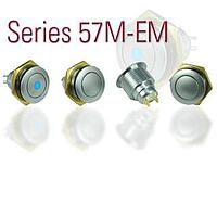 ITW Switches 57M211R Sealed LATCH-ILLUM PANEL SEALED METL PB