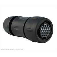 Eaton Souriau-Sunbank UTS6JC14E19SX Plugs Plastic plug, with cable gland backshell, with 19 female solder contacts, IP68/69K in unmated conditions, keying X