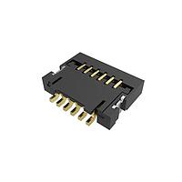 Amphenol FCI 59453-061110ECHLF Board Mount 0.50mm Flex Connectors, FPC/FFC Side Entry ZIF Connector, Surface Mount, 6 Positions, Bottom Contact, 0.50mm (0.020in) Pitch.