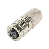 HARTING 21038212505 Straight M12 SLIM FEMALE CRIMP 4/5 POL A COD