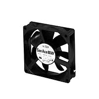 Sanyo Denki 9WP0824S4021 Axial Axial Fan, 80x80x25mm, 24VDC, 42.4CFM, Splash Proof, Ribless, Sensorless, IP68