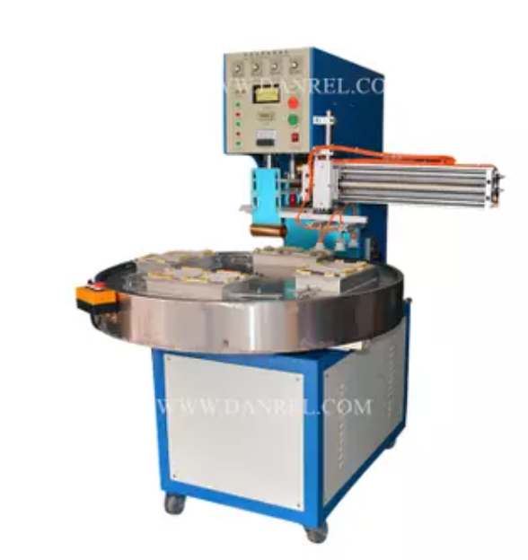 Industrial blister packing machine used for sealing blister packs in a packaging line