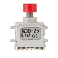 NKK Switches G3B25AH-XC Pushbutton Switches DPDT ON-(ON) R/A RED