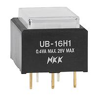 NKK Switches UB16RKG035F-JB Sealed SPDT ON-ON 0.4VA ILLUM GRN RECT