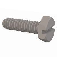 Essentra Components 010632X050PC Hex Slotted Hex Slotted Screw, #6-32 Thread, 1/2 Lg