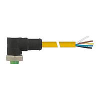 Murrelektronik 7700-A4031-UBC0500 Connectors Mini (7/8) 4 pole, Female 90 w/ Cable, PVC 4x16 AWG ye UL/CSA, STOOW 5m