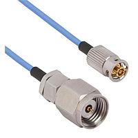 Amphenol SV Microwave FQSMPM-047-MS185-180 RF Cable Assemblies SMPM F QB to 1.85mm STR M 18"Cable