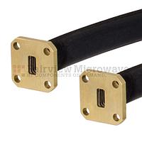 Fairview  SMW28SF005-36 WR-28 Seamless Flexible Waveguide in 36 Inch Using UG-599/U Square Cover Flange With a 26.5 GHz to 40 GHz Frequency Range