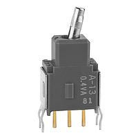 NKK Switches A13KB Process Sealed Subminiature Toggles ON-OFF-ON .197 RKR STEM STR BKT PC .4VA
