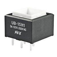 NKK Switches UB15SKW035D Pushbutton Switches ON(ON) SQ .6A AMBER LED PC BODY ONLY