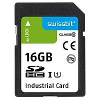 Swissbit SFSD016GL1AM1MT-I-5E-21P-STD SD Cards Industrial SD Card, S-58, 16 GB, 3D PSLC Flash, -40C to +85C