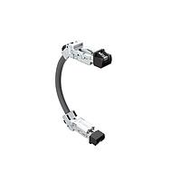 Amphenol Canada DRPC21B003410 Ethernet Cables / Networking Cables Cable, Cat6A, Industrial RJ45, 45 deg  top exit to 45 deg  left exit, 26AWG, 2.0m, gold flash