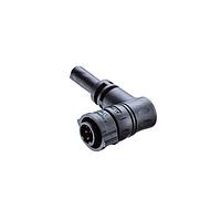 Amphenol LTW CB-04AFMM-QR8D02 Sensor Cables / Actuator Cables X-Lok, Middle Size, Plastic, 10A, 04 pins, Female Connector, Male Contact, Right Angle, Push Lock, Overmolded, Length 2000mm, IP68