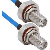 Amphenol SV Microwave FBSMA-085-FBSMA-060 RF Cable Assemblies SMA BKHD F  SMA BKHD F 6"Cable