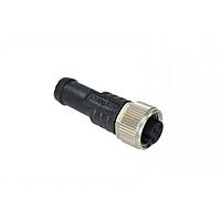 Amphenol LTW MSBS-05BFFM-SL8D04 Sensor Cables / Actuator Cables M Series Sensor Connector, M12, B Code, Metal, 4A, 05 pins, Female Connector, Female Contact, Straight, Screw Thread, Overmolded, Length 4000mm, IP68