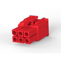 AMP Connectors - TE Connectivity 1-172168-2 Receptacle Housings MINI PLUG 6P RED