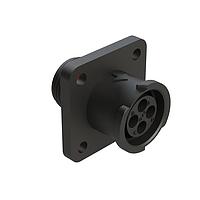 Amphenol SINE Systems FLS010N4S03-PM Connectors 4 POS SQUARE FLANGE RECEPT