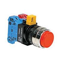 IDEC HW4B-M2F60-Y Round 22mm Pushbutton Yellow