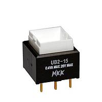 NKK Switches UB215SKG03N Pushbutton Switches SPDT ON(ON) PC TERM BODY ONLY .4VA